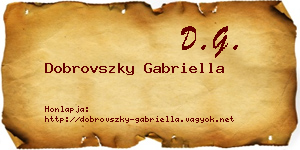 Dobrovszky Gabriella névjegykártya
