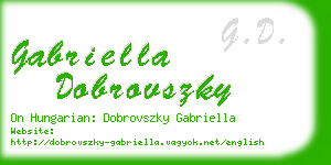 gabriella dobrovszky business card